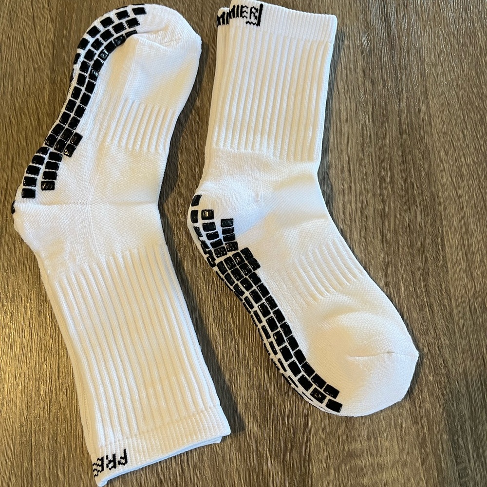 Premier Edge White and Black Athletic Socks